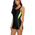thumbnail image 4 of BeautyIn Women's Boyleg One Piece Swimsuit Racerback Unitard Swimming Suits, 4 of 7