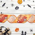 thumbnail image 1 of Halloween Theme Decoration Ribbon with Pumpkin Maple Leaf, Faux Linen Woven Ribbon for Holiday Party, DIY Gift Wrapping Bow Making Supplies, 1 of 8