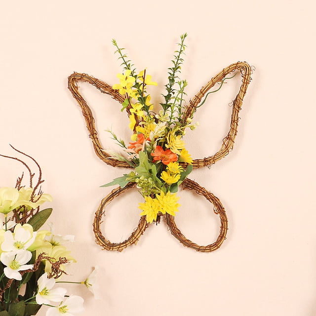 !EGNMCR Spring Wreaths For Front Door Easter Garland Easter Flower Wreath Spring Front Door Home Outdoor Wall Decoration Spring Flowers Easter Decor