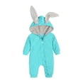 thumbnail image 1 of Grenouillère en Molleton pour Bébé, Chaude, Mignonne, avec Capuche en Forme de Lapin, pour Bébé de 0-2 Ans, Mode, Pyjama Grenouillère Automne et Hiver, 1 of 6