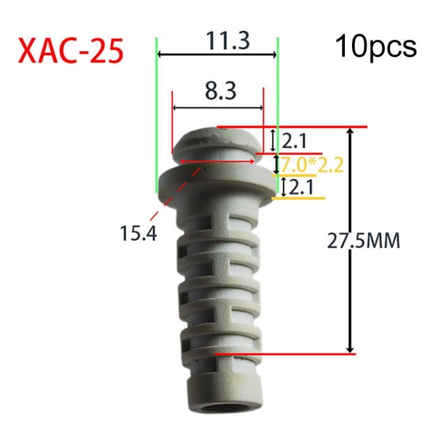 10Pcs 3/4/5Mm Cable Gland Connector Rubber Strain Relief Cord Boot Wire Sleeve