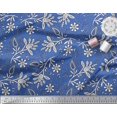 thumbnail image 3 of Soimoi Poly Georgette Fabric Leaves & Floral Block Print Fabric by Yard 42 Inch Wide, 3 of 3