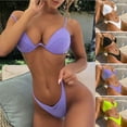 thumbnail image 1 of Neinkie Women's Sexy Bathing Suits Spaghetti Strap Bikini Set Underwire Swimsuit, 1 of 7