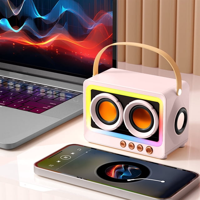 360° Stereo Sound Bluetooth Speaker, Long Battery Life, Cool RGB Lighting, Series Mirror Connection, Transparent Screen, 5.3 Bluetooth, Extra Large Speaker, Multi Playback