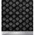 thumbnail image 1 of Soimoi Polyester Crepe Fabric Floral Block Print Sewing Fabric Yard 42 Inch Wide, 1 of 3