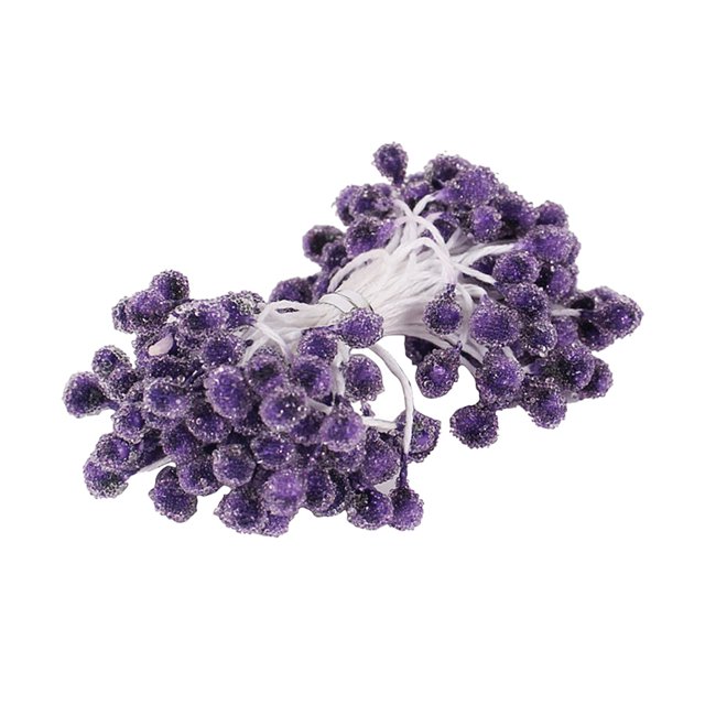 Plastic Flower Heads Handmade DIY Fake Simulation Bouquet Stamen for Wedding Gift Decoration 70Pcs Type 19