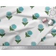 thumbnail image 3 of Soimoi Moss Georgette Fabric Leaves & Floral Block Printed Fabric 1 Yard 42 Inch Wide, 3 of 3