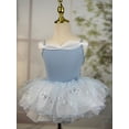 thumbnail image 1 of XDZJLR Girls Rompers Kids Summer Solid Color Suspender Dance Training Dress Children's Performance Puffy Dress Outfit Navy 5-6 Years, 1 of 5