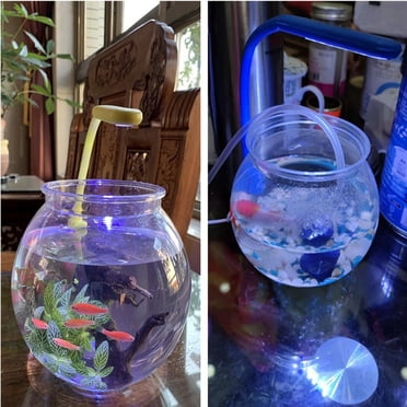 CBFFDC Fish Bowl Transparent Smooth Plastic Aquarium Round Fish Bowl Fish Transparent Bowl