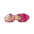 thumbnail image 4 of BLISSFUL STEP Sandales pour Femmes à Petit Talon, Bout Ouvert, Brides Croisées, Bride de Cheville Ajustable, Rose Vif, 7, 4 of 7