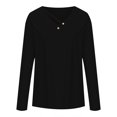 thumbnail image 3 of Womens Long Sleeve V Neck T Shirts 2025 Casual Basic Ribbed Knit Tops Lightweight Stretch Pullover Sweater Shirts, 3 of 5