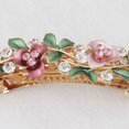 thumbnail image 4 of Women Rhinestone Hair Clip Flower Decor Butterfly Hair Barrette French Barrette, 4 of 10