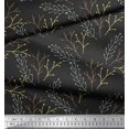 thumbnail image 2 of Soimoi Gray Cotton Voile Fabric Dry Branches Tree Decor Fabric Printed Yard 56 Inch Wide, 2 of 5