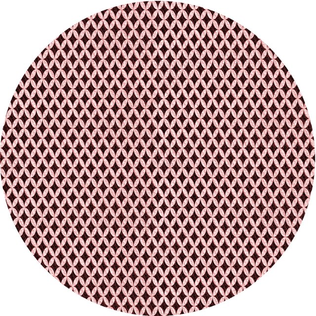 Ahgly Company Machine Washable Indoor Square Transitional Deep Rose Pink Area Rugs, 3' Square
