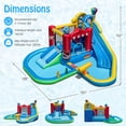 thumbnail image 2 of Costway Inflatable Water Park with Splash Pool, Water Cannon, Basketball Rim, 750W Blower Multi-Color, 2 of 9