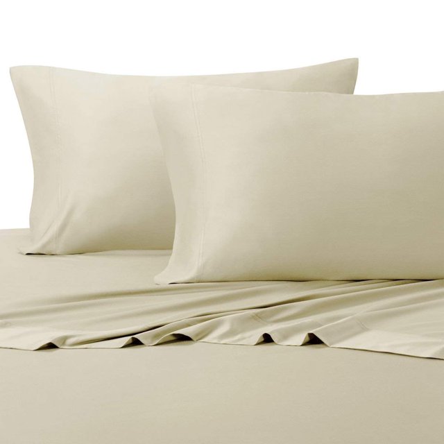 Ensemble de Draps 4 Pcs en Viscose Douce de Bambou-Coton Hybride, Sable