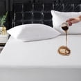 thumbnail image 1 of Canadian Linen Soft Terry Cotton Mattress Protector King XL 78"x80"x14"Fitted 100% Waterproof Zipper Encasement 17" Deep Pocket Mattress Bedding Cover, 1 of 9