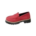 thumbnail image 2 of LSLJS Chaussures Décontractées de Mode pour Femmes Printemps Nouvelles Rétro Givrées Tête Ronde Talon Épais Mocassins Bas Épais Talon Moyen, Chaussures pour Femmes, Cadeaux pour Femmes, 2 of 3