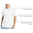 thumbnail image 4 of Hanes T-Shirt Classique à Col Rond en Coton pour Hommes Beefy-T, L, Blanc, 4 of 7