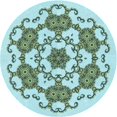 thumbnail image 1 of Ahgly Company Tapis de Zone Rond Vert Transitionnel pour Intérieur Lavable à la Machine, 6 Pieds Rond, 1 of 7