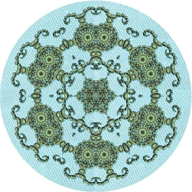Ahgly Company Tapis de Zone Rond Vert Transitionnel pour Intérieur Lavable à la Machine, 6 Pieds Rond