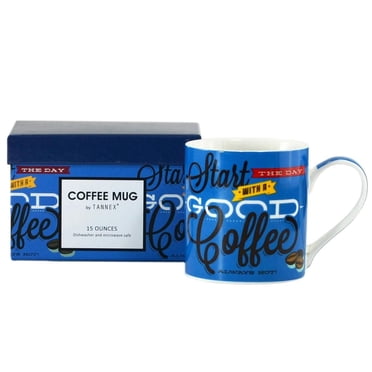 Set of 4 Coffee Mugs with Gift Box, Start the Day