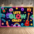 thumbnail image 3 of Neon Lights Glow Party Banner Retro Design Disco Theme for Birthday Party Indoor Decoration Dance Event, 3 of 5