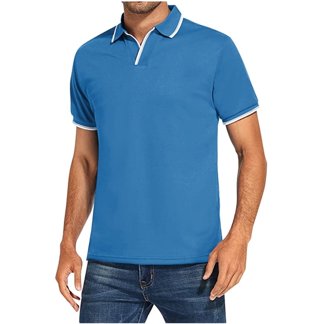 XZNGL Chemises à Manches Courtes pour Hommes Mode Hommes Décontracté Ajusté Col Rabattu Couleur Unie T-Shirt à Manches Courtes Hauts Blouse Hommes Chemises à Manches Courtes Chemises pour Hommes à Manches Courtes Décontracté