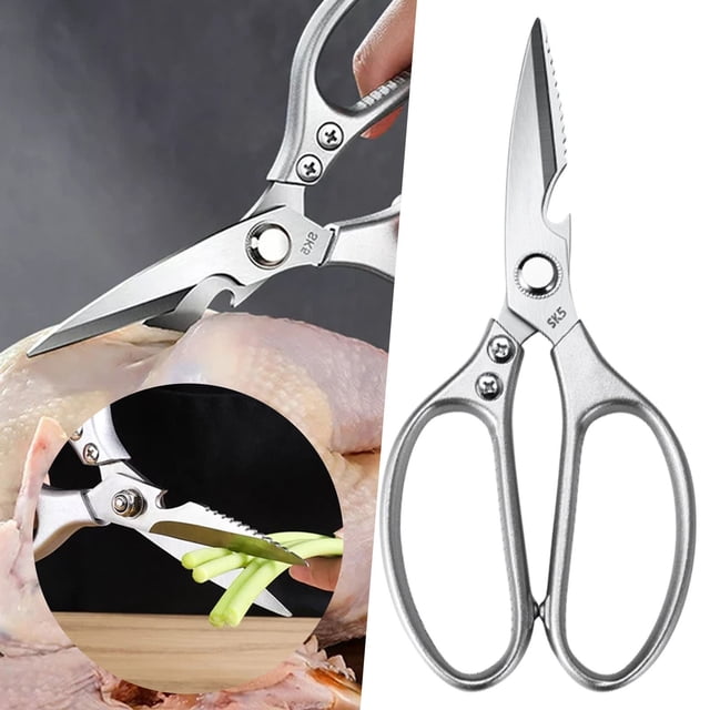 Tomato Slicer And Lemon Slicer Kitchen Scissors Poultry Shears Heavy Duty Meat Scissors Dishwasher Multipurpose Stainless Steel Sharp Utility Food Scissors For Chicken Poultry Fish Herb