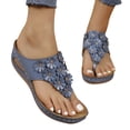 thumbnail image 4 of Cameland Women's New Summer Floral Wedge Flip-flops, 4 of 6