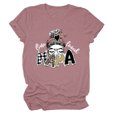 thumbnail image 1 of T-shirt Décontracté à Manches Courtes et Col Rond pour Femme avec Lettres « One Loved Mama », 1 of 1