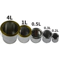 thumbnail image 2 of Minkissy Conteneur Rond 6 Pcs Boîte de Rangement pour Peinture en Fer Conteneur Hermétique Argent 0.3L pour Usage en Usine, 2 of 8