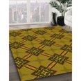 thumbnail image 3 of Ahgly Tapis Rond Lavable en Machine Intérieur Transitionnel Brun Bronze Foncé, 7 Pieds Rond, 3 of 7