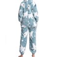 thumbnail image 3 of Pyjama une Pièce Floue, Élégant Doux Pyjama Chaud Combinaison pour la Maison, 3 of 5