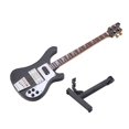 thumbnail image 2 of Miniature Bass Guitar Replica Stand Case Musical Model Ornaments Gift Black, 2 of 7
