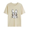 thumbnail image 1 of EGNMCR T-Shirts pour Homme Hommes Décontracté Mode Col Rond Chandail à Enfiler T-Shirt Imprimé de Pâques Manches Courtes Hauts Cadeaux pour Hommes, 1 of 3