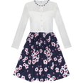 thumbnail image 1 of Robe Fille Dentelle Perle Fleur de Prunier Élégante Robe Princesse 7 Ans, 1 of 6