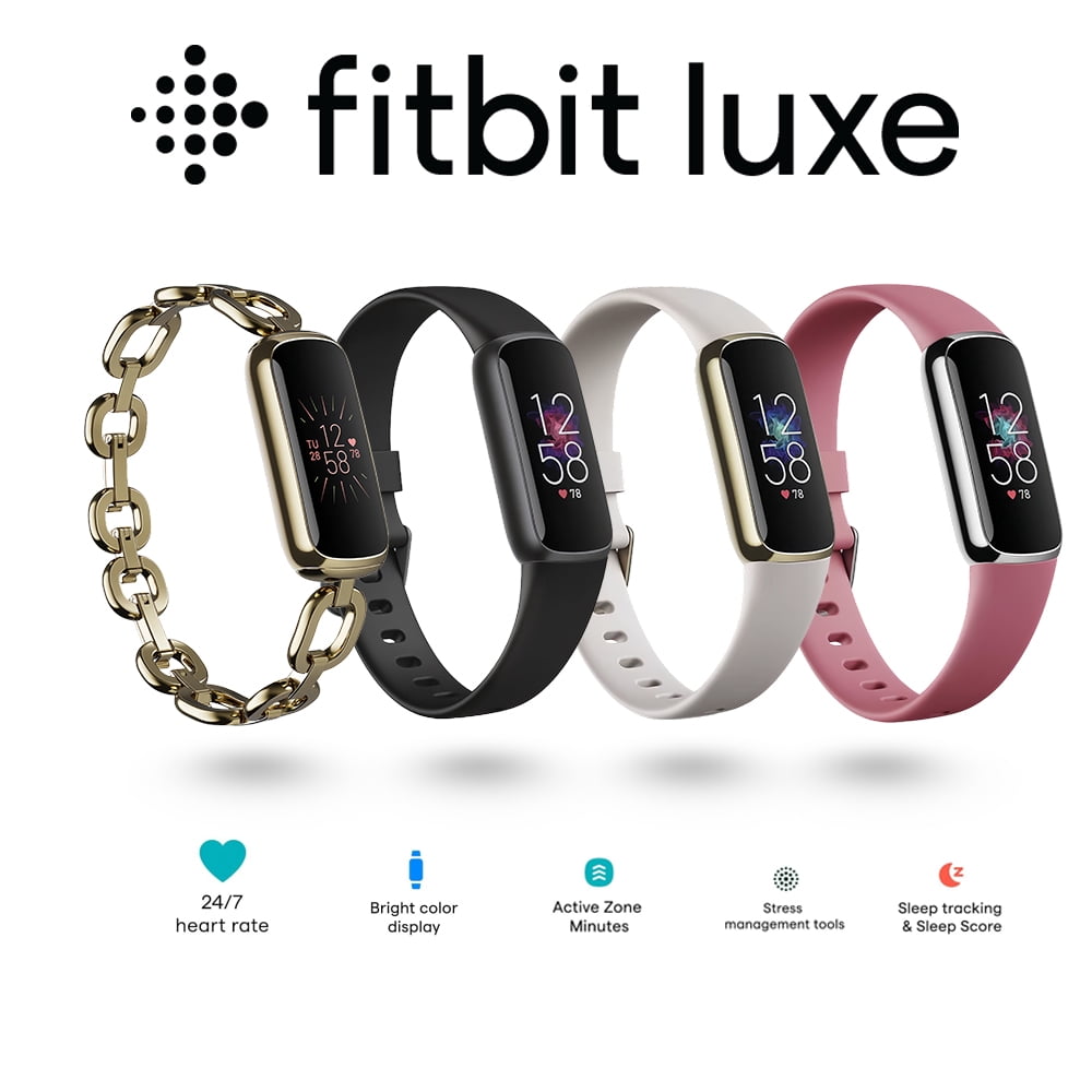 Fitbit Luxe Fitness Tracker AMOLED Screen Black New - Walmart.ca