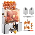 thumbnail image 1 of VEVOR Commercial Orange Juicer Machine, 120W Automatic Juice Extractor with Water Tap, Stainless Steel Orange Squeezer, with Pull-Out Filter Box, PC Cover, 1 of 9