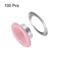 thumbnail image 3 of Unique Bargains 100PCS Grommets Eyelets 2/5 Inch (10mm) ID Hole Metal Self Backing Eyelet with Washers for Leather Pink, 3 of 7