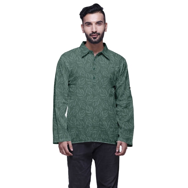 Atasi Printed Button Placket Traditional Kurta For Men Short Kurta Shirt For Boy
