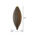 thumbnail image 3 of Vickerman M183275M 8 Po. Ornement Ligne Mate Chocolat 4 par Sac, 3 of 3