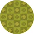 thumbnail image 1 of Ahgly Company Machine Washable Indoor Round Transitional Green Area Rugs, 4' Round, 1 of 7