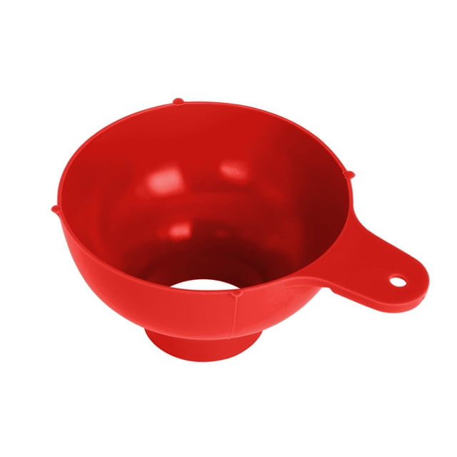 Oleegame 1 Pce Entonnoir de Mise en Conserve pour la Maison Convient aux Pots à Grand Ouverture Ou à Ouverture Régulière Entonnoir en Plastique à Grand Ouverture Rouge