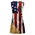 thumbnail image 4 of Dvkptbk Robes Drapeau Américain pour Femmes Été Plage Sans Manches Robe d'Été Évasée Décontractée Ample Robe T-Shirt - Soldes d'Été Liquidation, 4 of 5