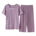thumbnail image 1 of REDHOTYPE Fashion Print Pyjama Set Femmes 100% Coton Casual Home Pyjamas Plus Size Cool Short Sleeves M-XXXL Homewear, 1 of 2