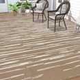 thumbnail image 1 of Findosom 9'x12' Waterproof Stripe Outdoor Rug, Foldable Reversible Plastic Straw Rug, Large Patio Rug for Outdoors, RV, Patio, Backyard, Deck, Picnic, Beach, Camping Brown, 1 of 6