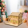 thumbnail image 4 of Light-Up Handmade Wooden Christmas Village Houses For Crafts, 4 of 7