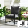 thumbnail image 2 of Outdoor Patio Chair Cushions Deep Seat Replacement Patio Cushions Set Grey, 2 of 10