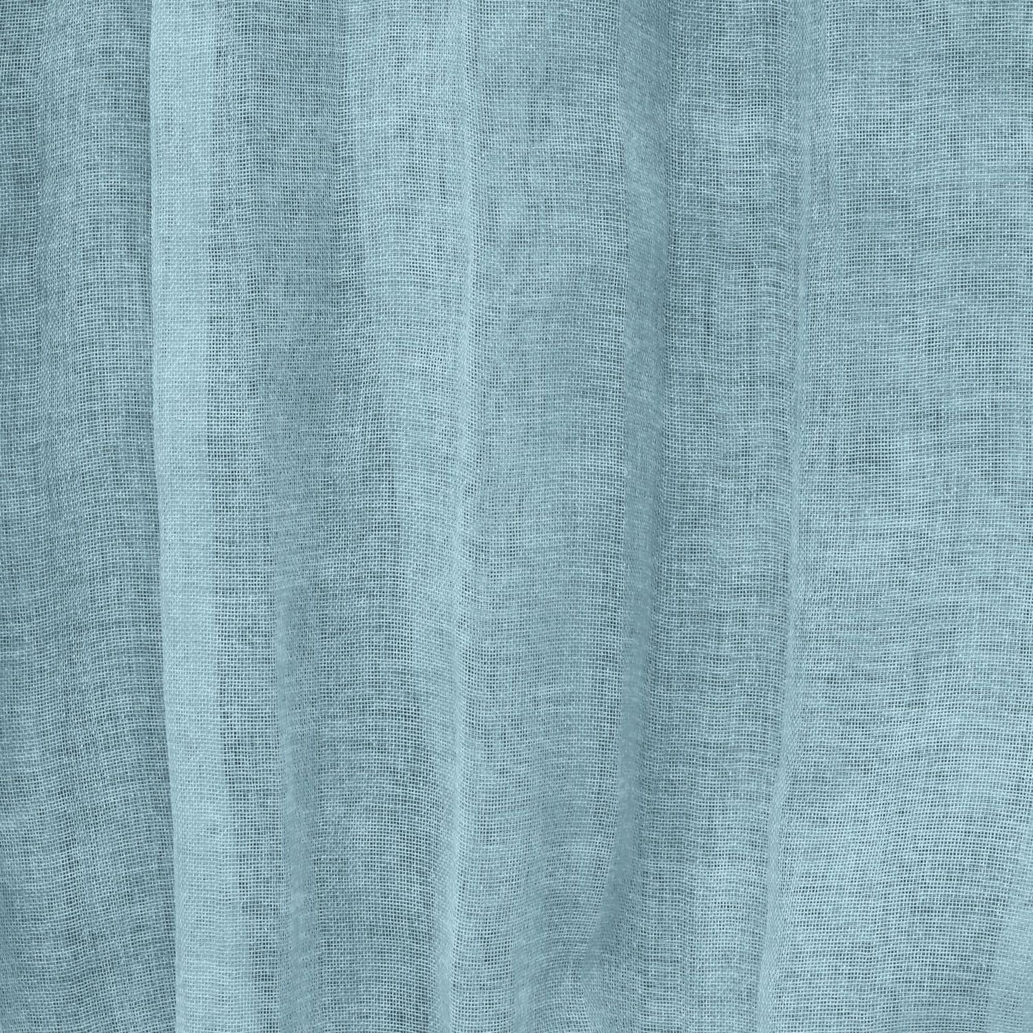 Loft Living Peoria Transparent Double Tetiere panneau de rideau 52 x 95 in Bleu